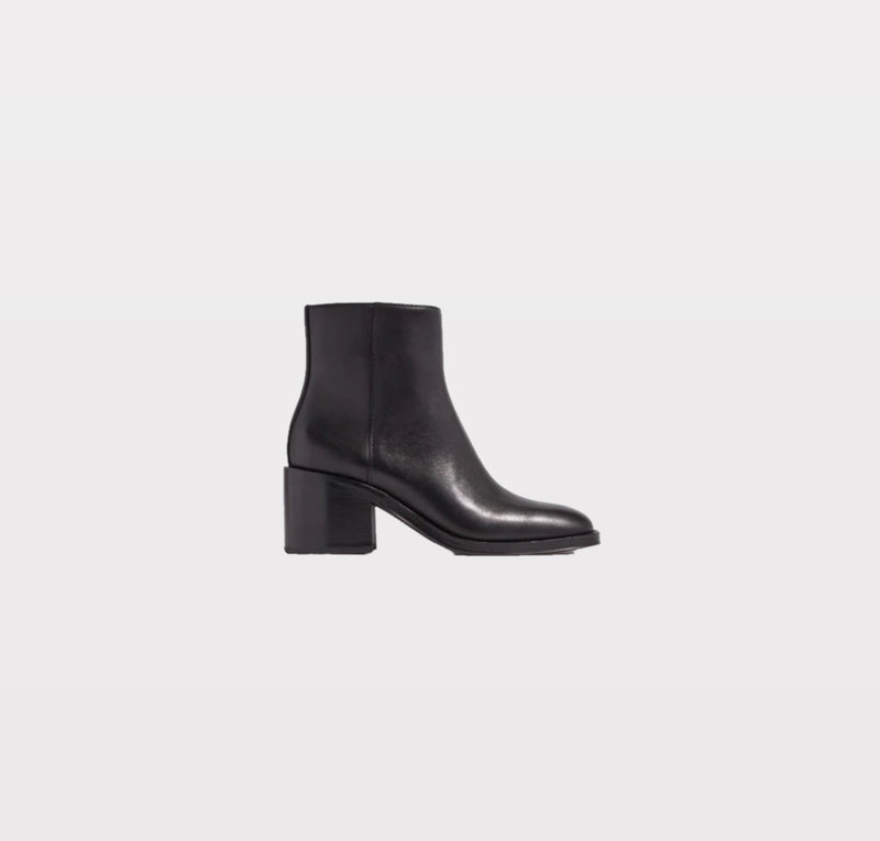 Loeffler Randall Blakely Square Toe Mid Heel Boot - Black