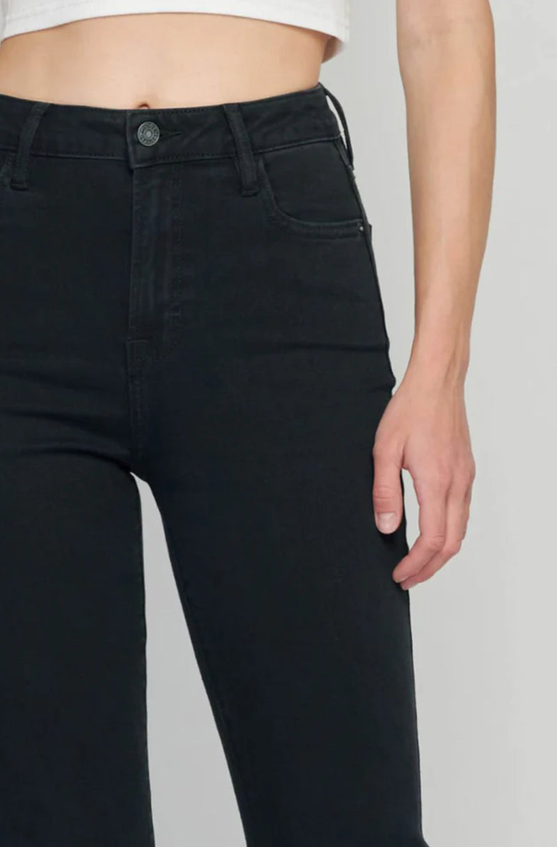 Hidden Jeans Happi Jet Black 33" Inseam Raw Hem Flare