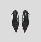 Lola Cruz Satina Slingback Kitten Heels - Leopard