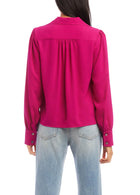 Fifteen Twenty Shirred Blouse - Hot Pink