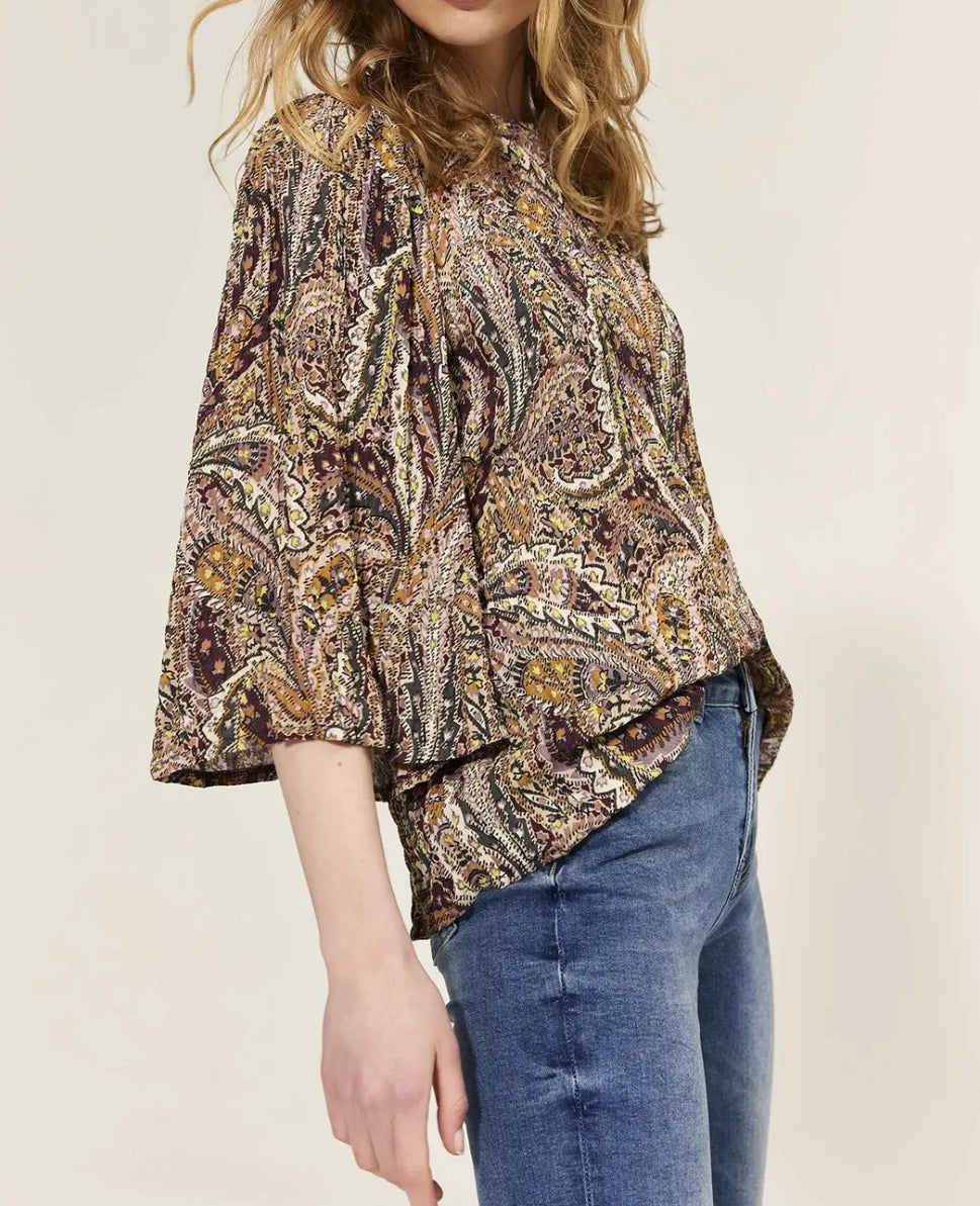 Summum Paisley Print Top - Multi