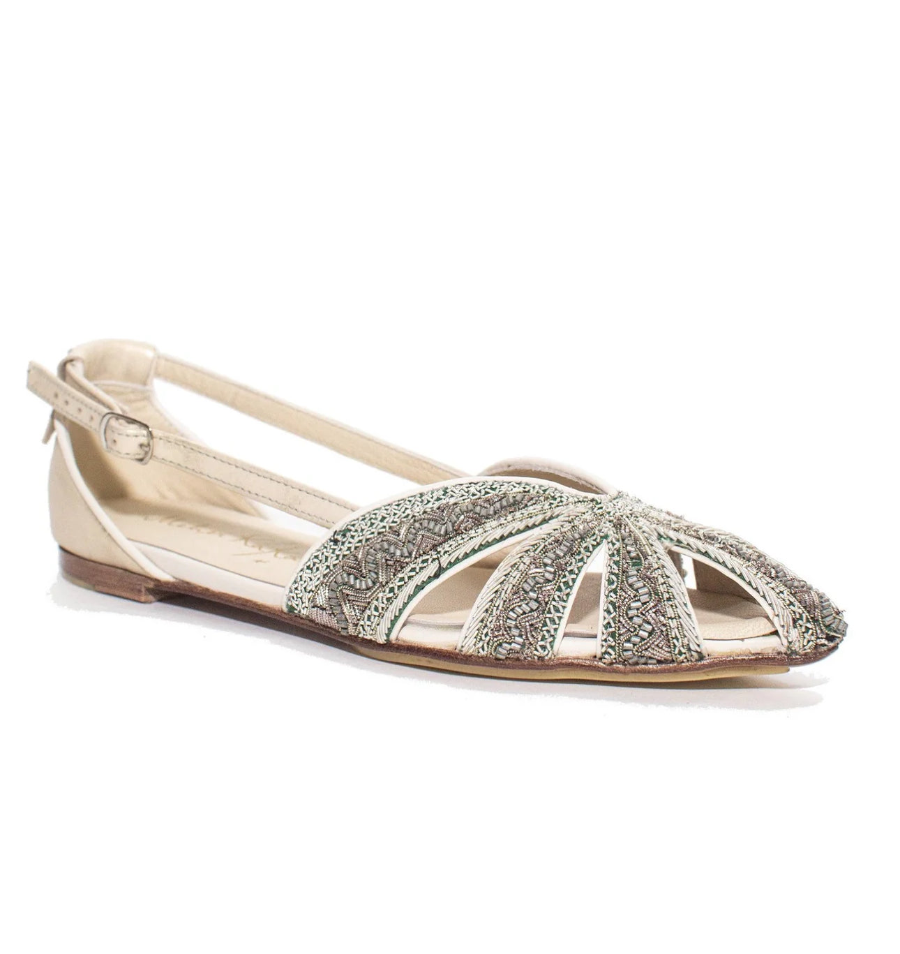 Meher Kakalia Queen Doris Sling-Back - Champagne