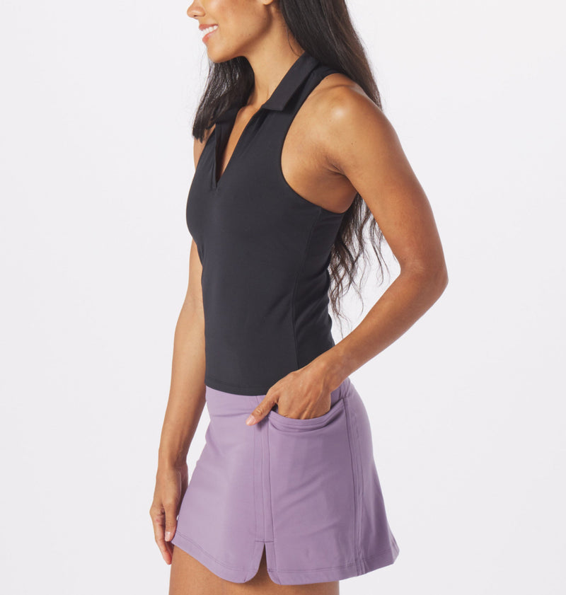 Glyder Ace Polo Tank - Black