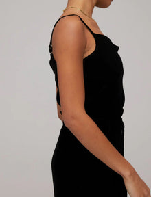 Bella Dahl Velvet Cowl Neck Camisole - Black