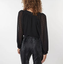 Esqualo Top with Marble Beading - Black