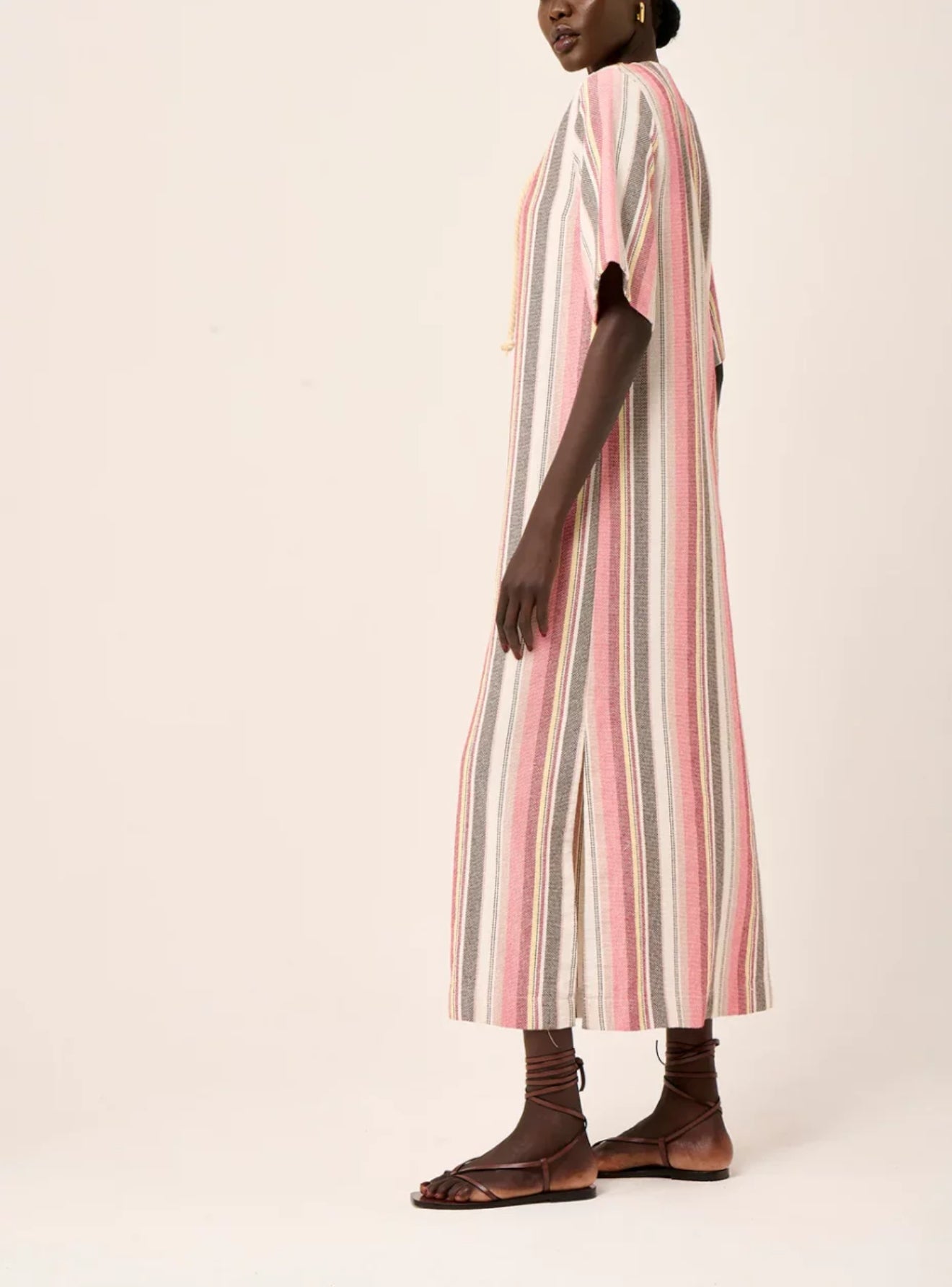 Le Stripe Beachcomber Stripe Long Kaftan