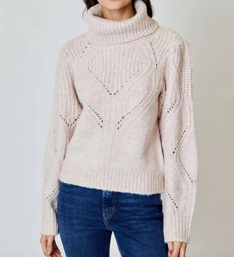 dh New York Marlee Dropstitch Sweater - Peony Marled