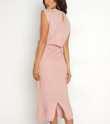 Callahan Knitwear Belted Dress - Mauve