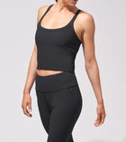 Thrive Société Rib Bra Tank - Black