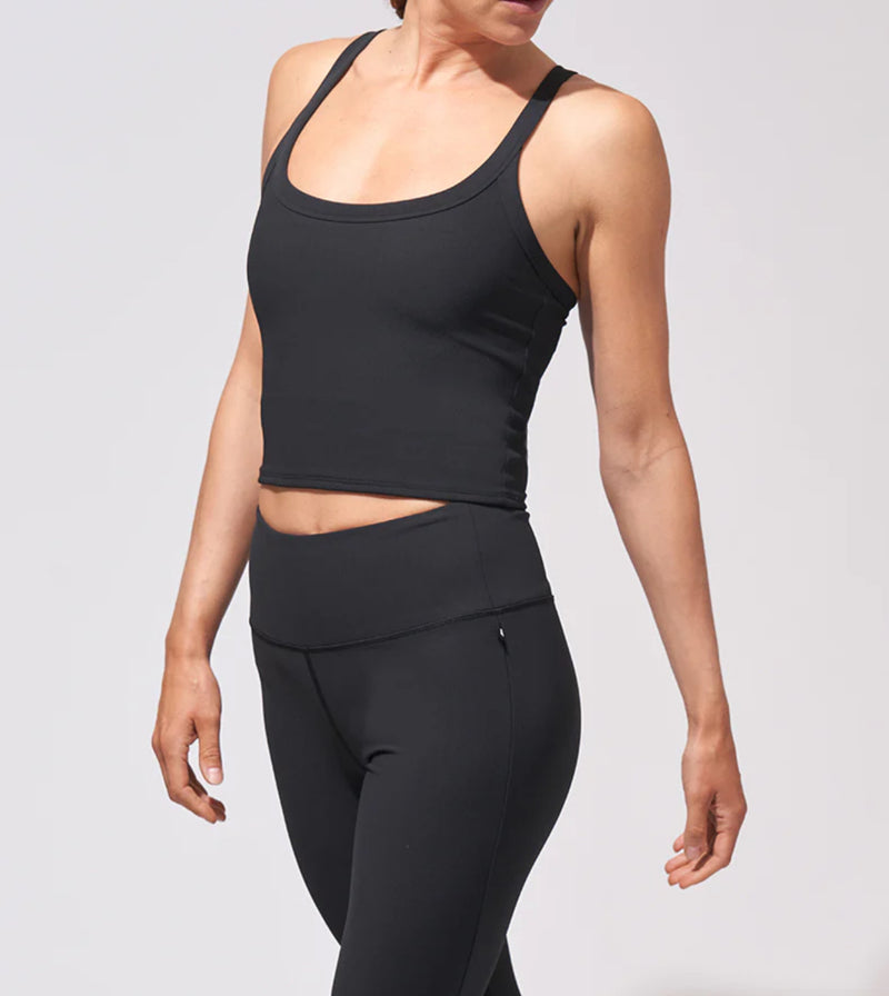 Thrive Société Rib Bra Tank - Black