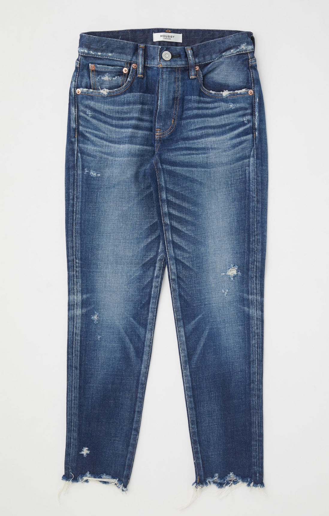 Moussy Vintage Checotah Skinny Jeans - Dark Blue