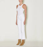 LE JEAN Bella Crop Flare - White