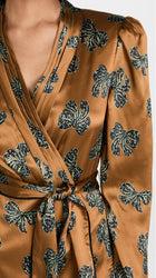 Saloni Bibi Piped Dress - Gold Bows