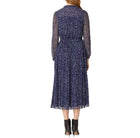 Shoshanna Ama Leopard Pleated Dress - Ink Multi