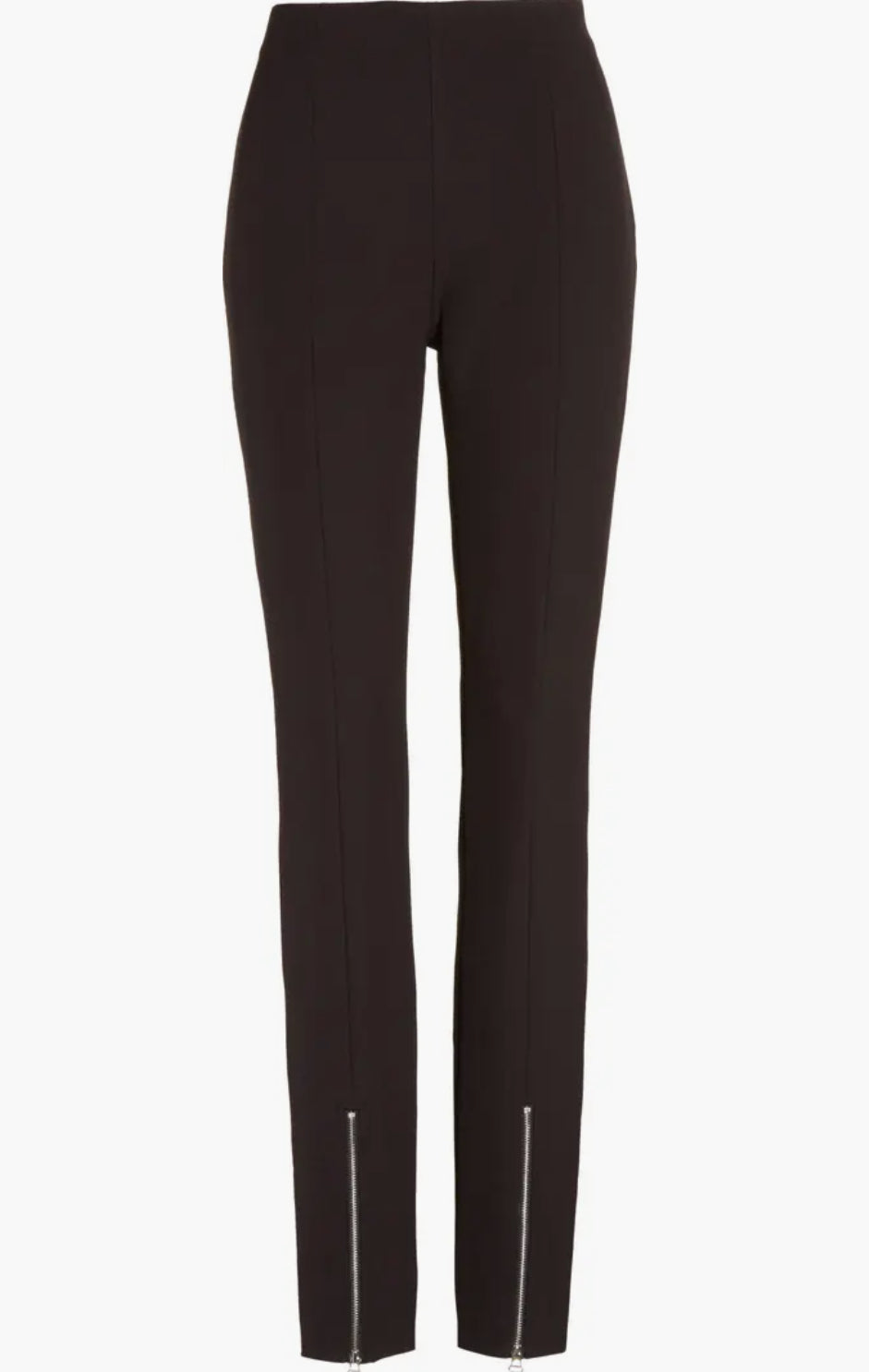 Elizabeth & James Eddine High-Waist Skinny Zip-Cuffs Pants - Black