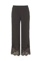 Gold Hawk Claudette Lace Silk Pants - Dark Grey