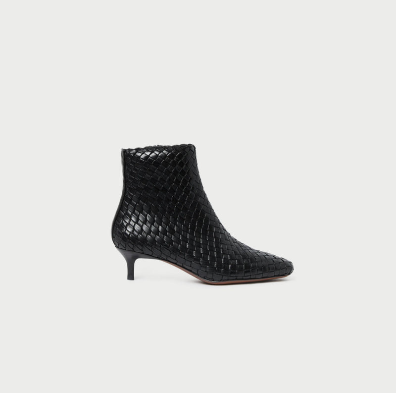 Loeffler Randall Marcella Black Woven Ankle Boot