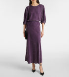 Velvet by Graham & Spencer Nancy Silk Velvet Top - Armor