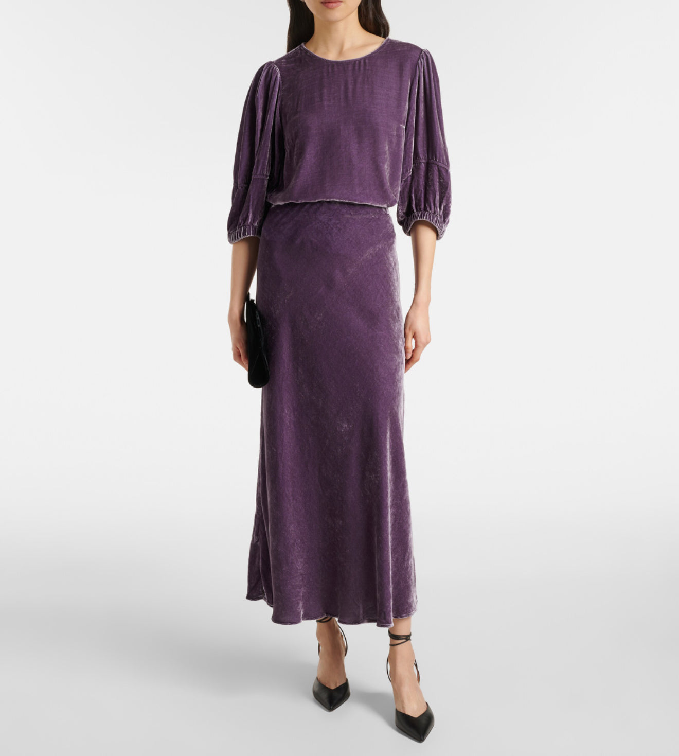 Velvet by Graham & Spencer Nancy Silk Velvet Top - Armor