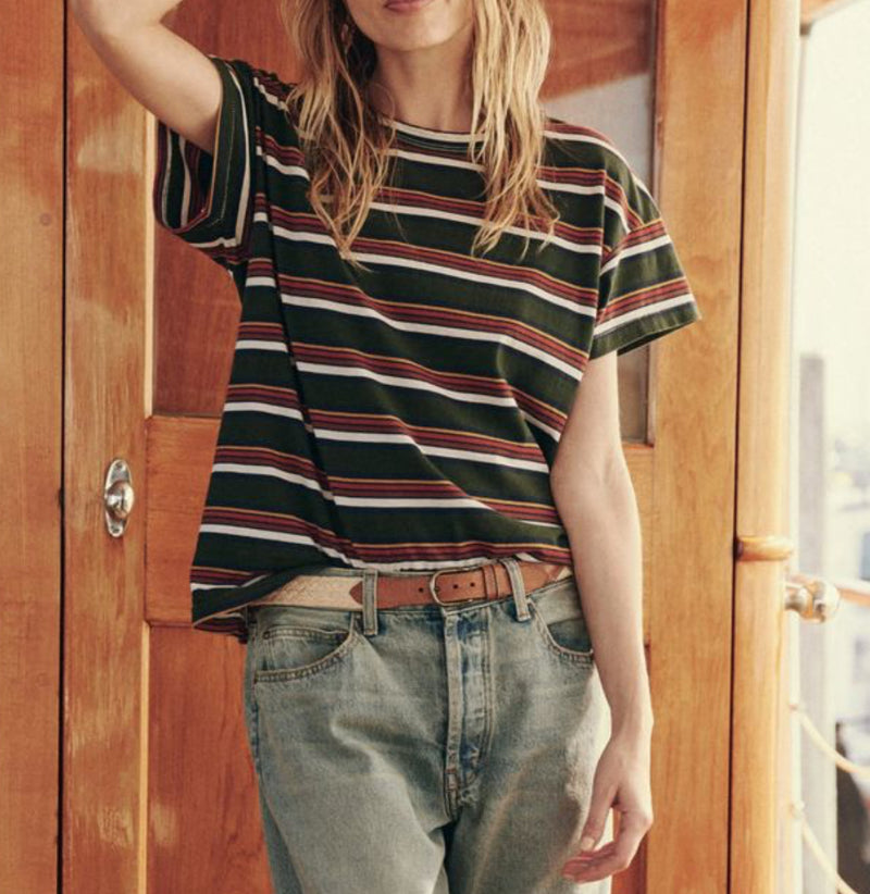 The Great. The Boxy Striped Crew Boardwalk Stripe