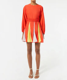 RHODE Ella Dress - Electric Red Colorblock