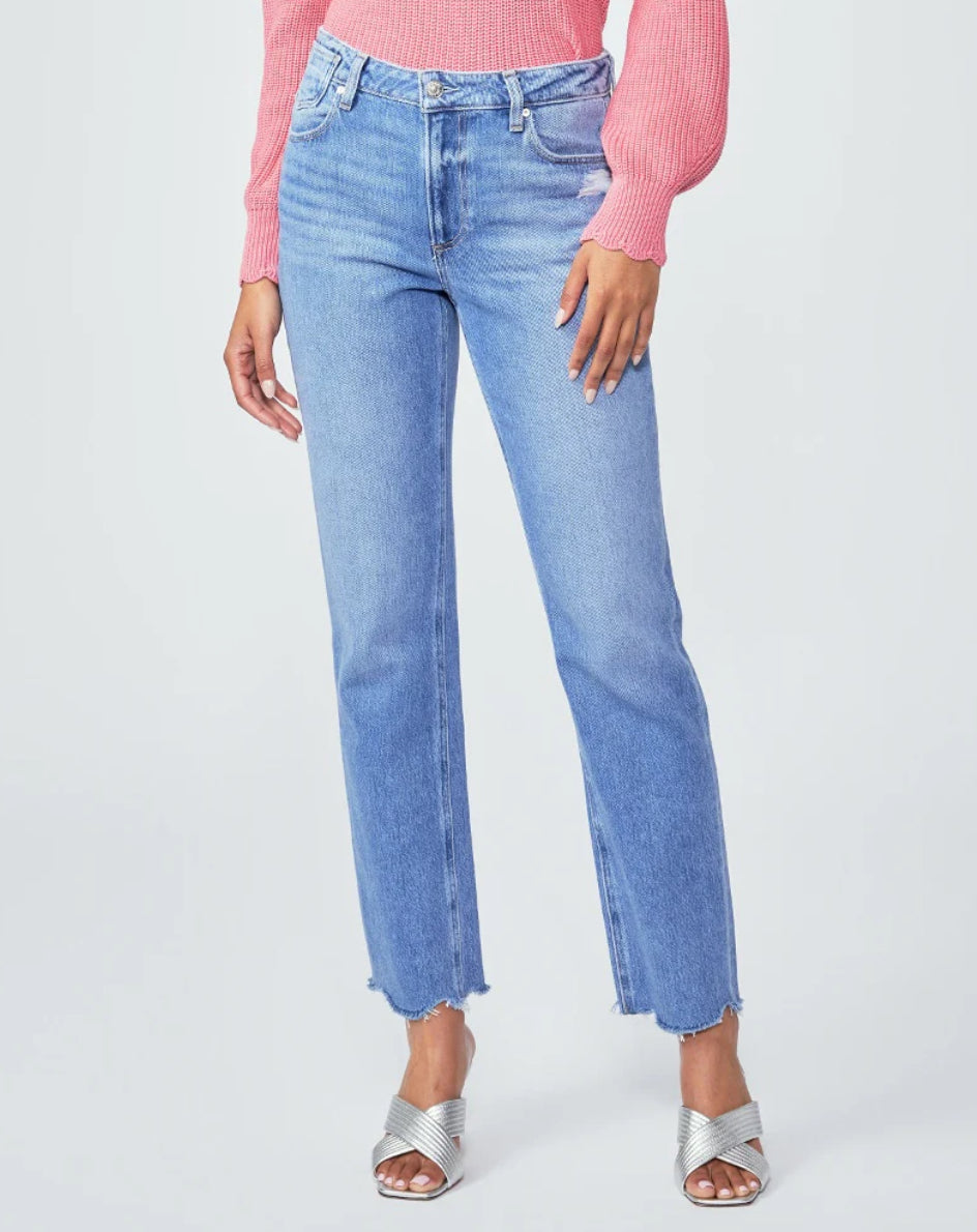 Paige Noella Straight 30” - Bodacious Distressed w Chill Hem