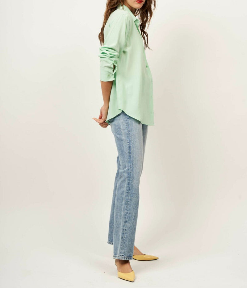 Equipment Essential Silk Shirt - Green Ash