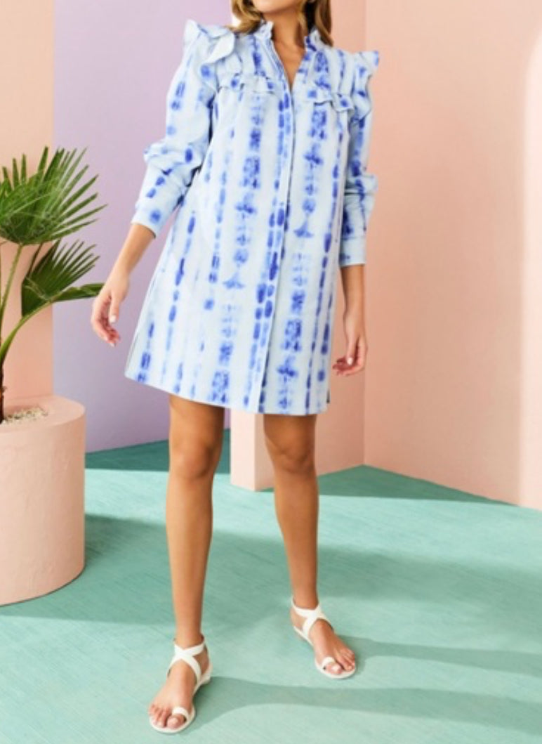 Marie Oliver Westie Dress - Ocean Dye