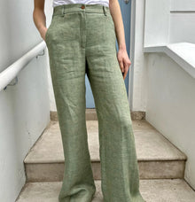 Diega Piedro Tailored Trousers -  Aqua Melange