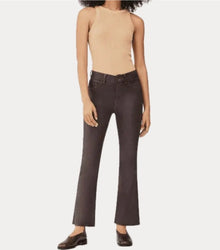 DL1961 Bridget Boot High-Rise Crop Jeans - Chestnut Coated