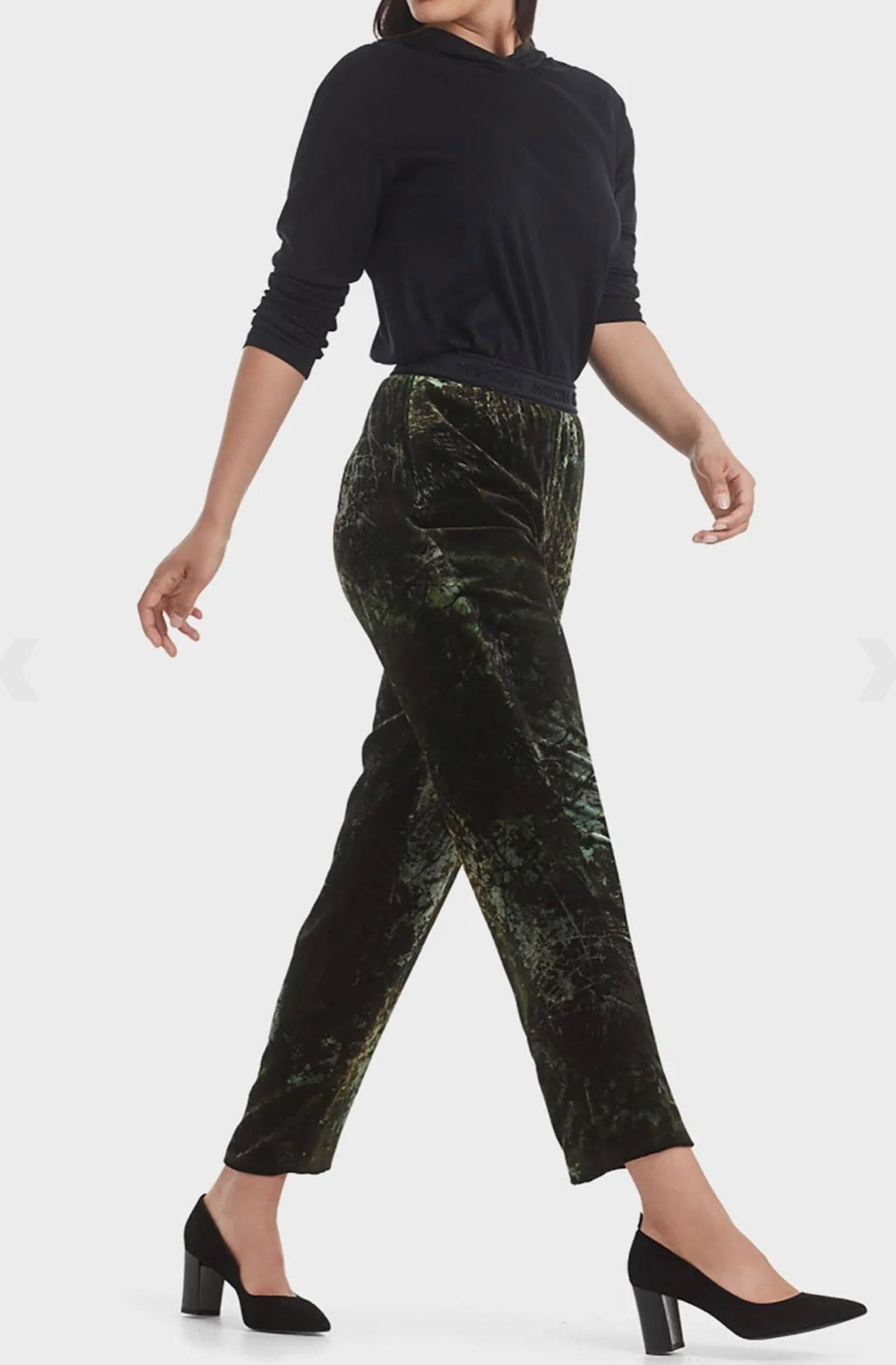 Marc Cain Forest Velvet Pant - Green