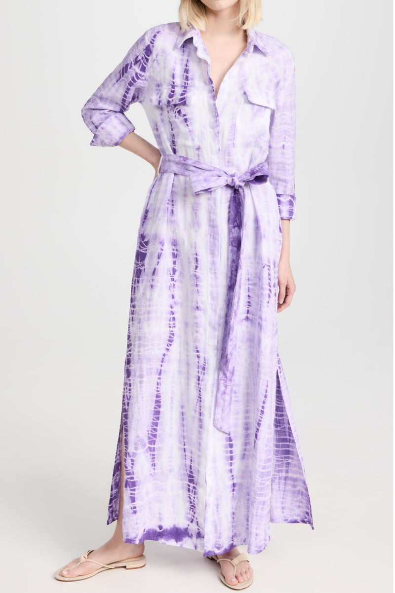 L’Agence Cameron Long Shirt Dress - Orchid Bamboo