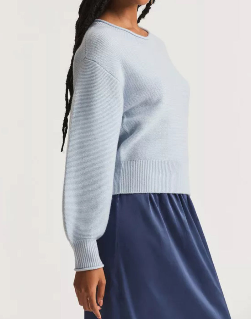 LoveShackFancy Emelita Pullover - Seashell Blue