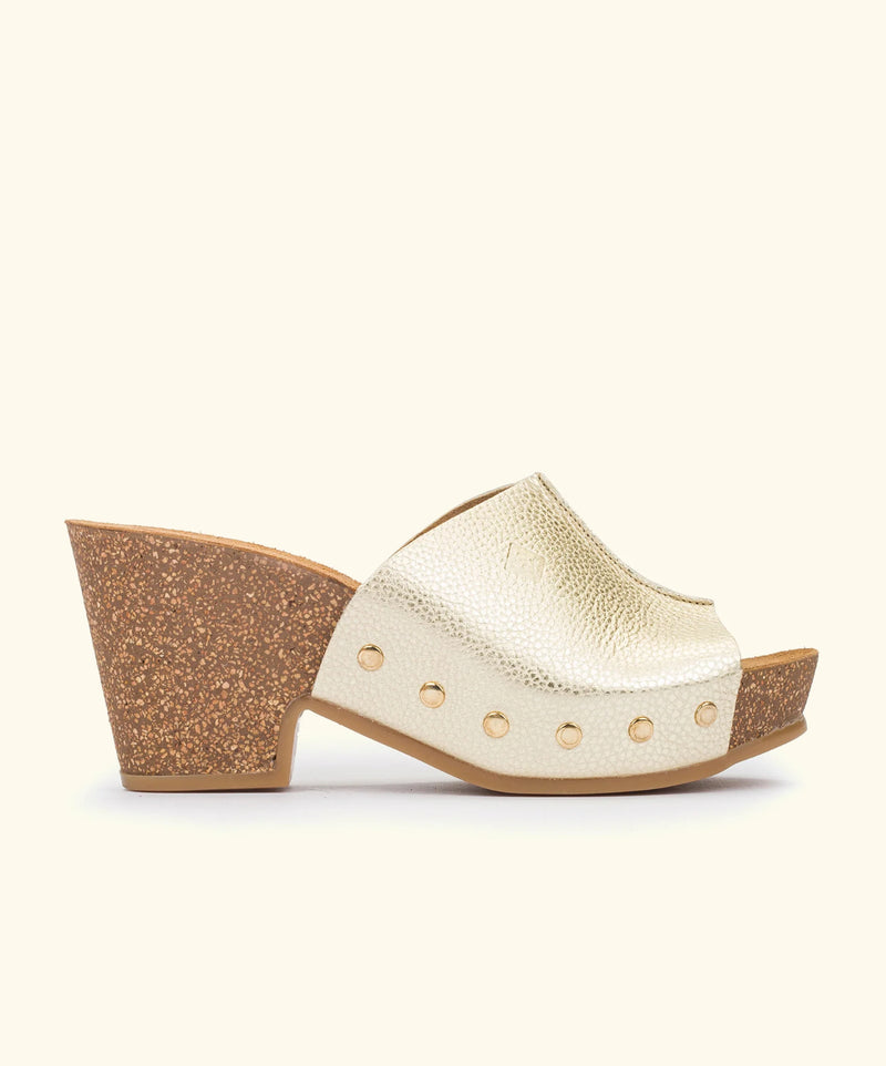 nassima Kilda Wedge Sandal - Gold