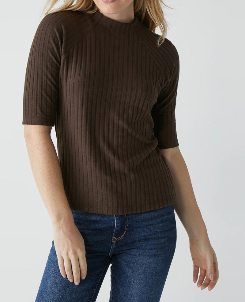 Michael Stars Nadine Mock Neck Top - Java