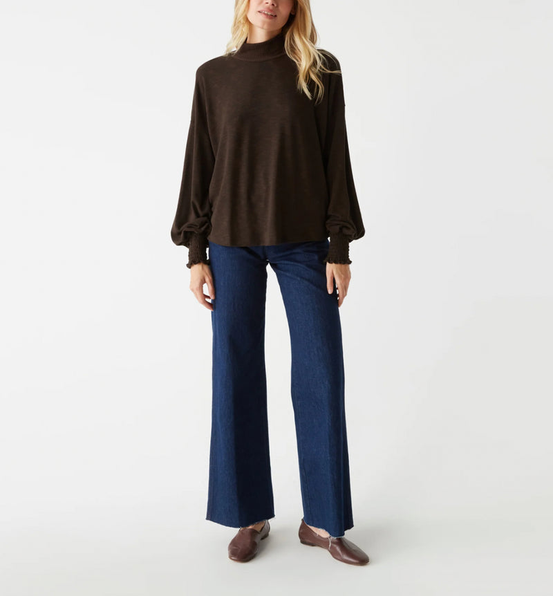 Michael Stars Lila Mock Neck Top - Java