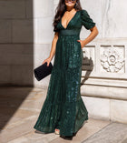 Sail to Sable Emerald Ava Sequin Maxi Dress