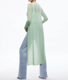 alice + olivia Alair Pointelle Sweater Duster - Pistachio