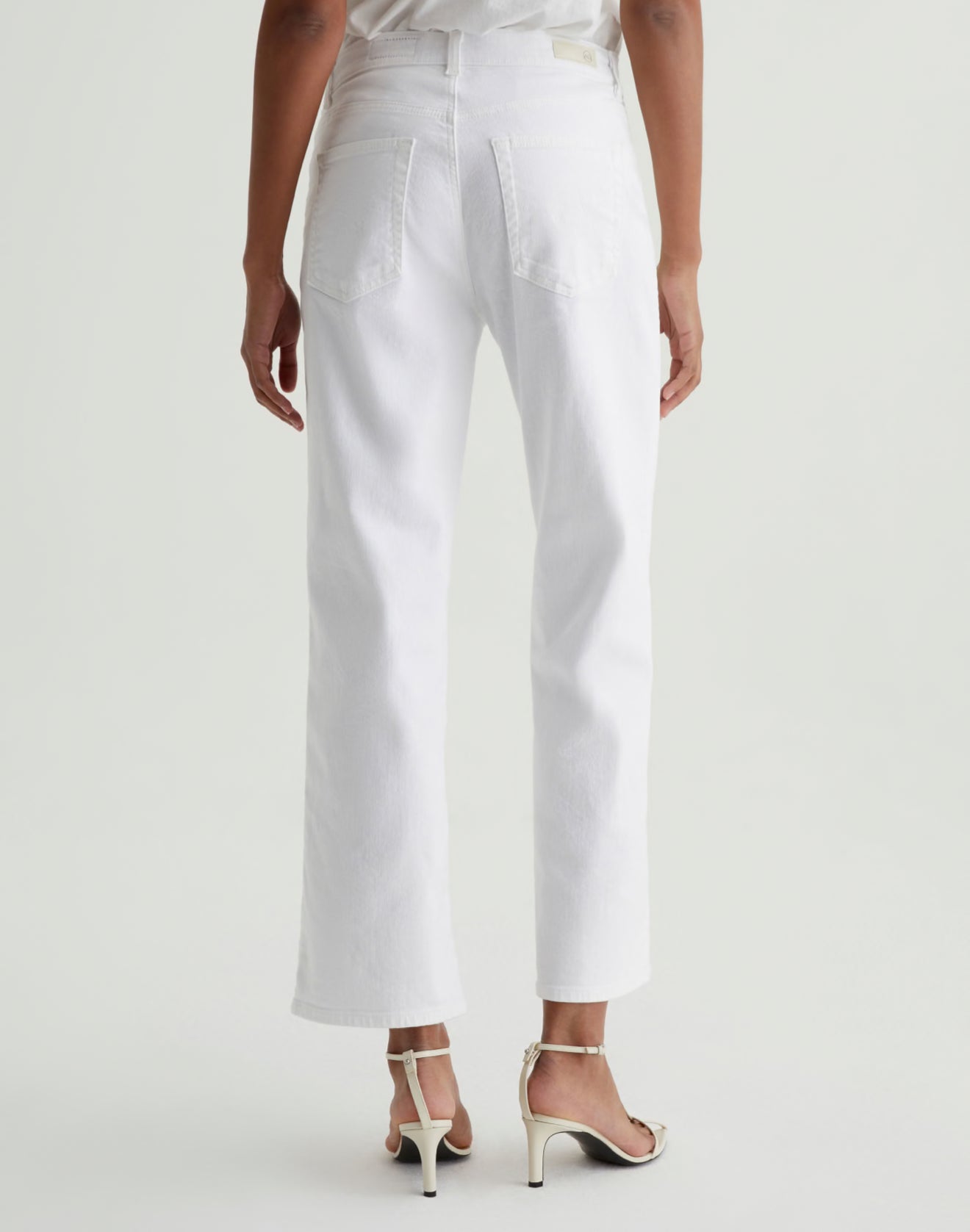 AG Jeans Brinley Mid-Rise Straight - Gallery White