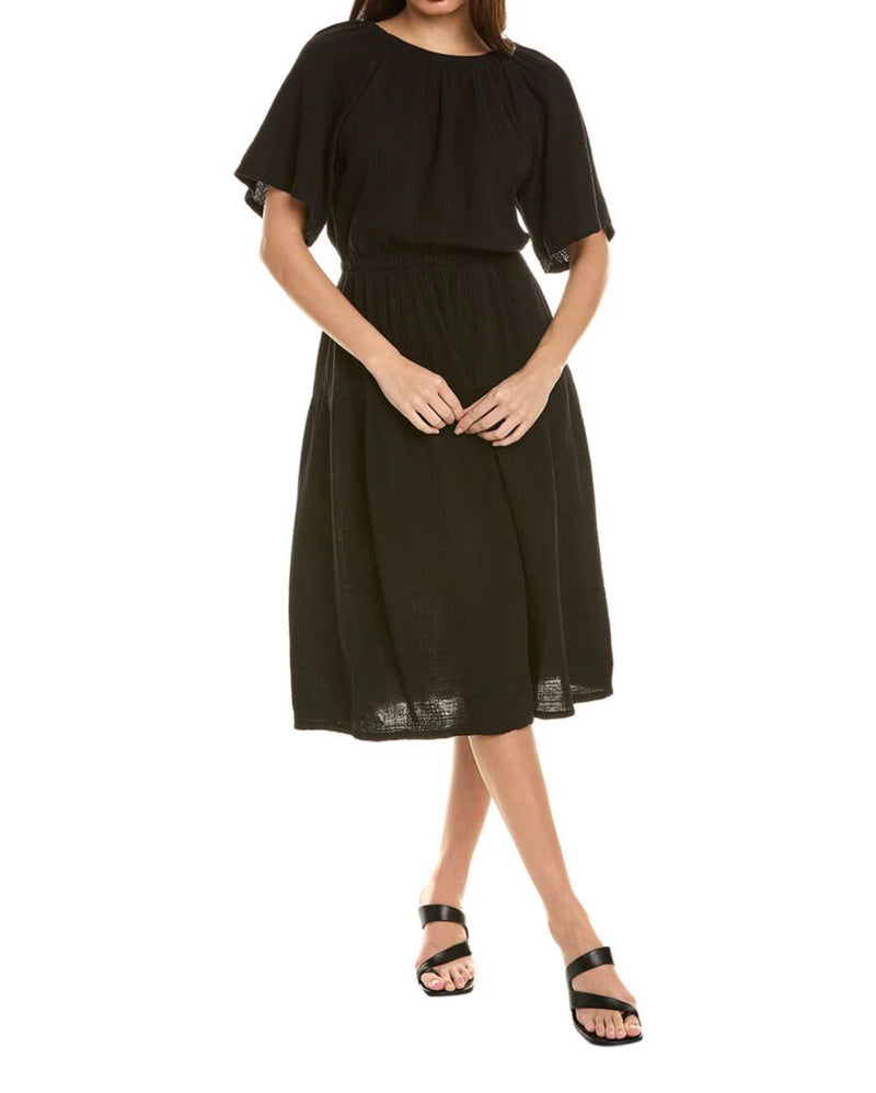 Nation Ltd Soon Tiered Midi Dress - Black