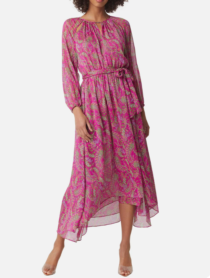 MISA Los Angeles Leila Dress - Fuschia Paisley