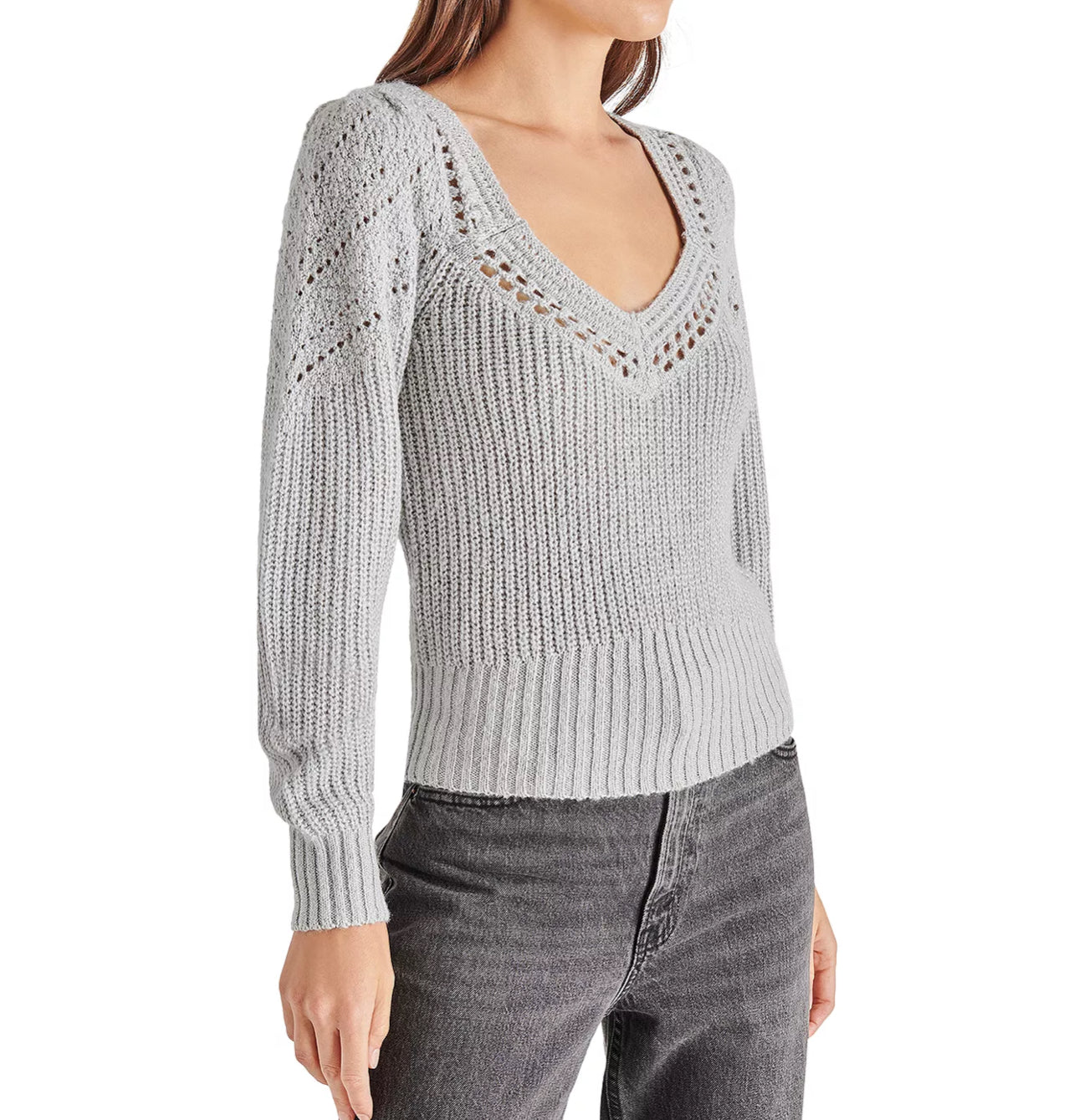 Steve Madden Irene Sweater - Silver Grey