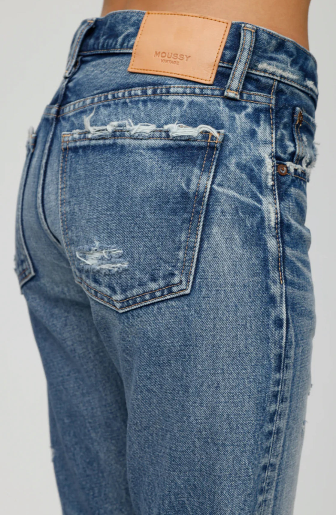 Moussy Vintage Merry Tapered Jeans - Blue