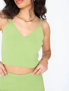Callahan Knitwear Jenn Cardi Set - Basil