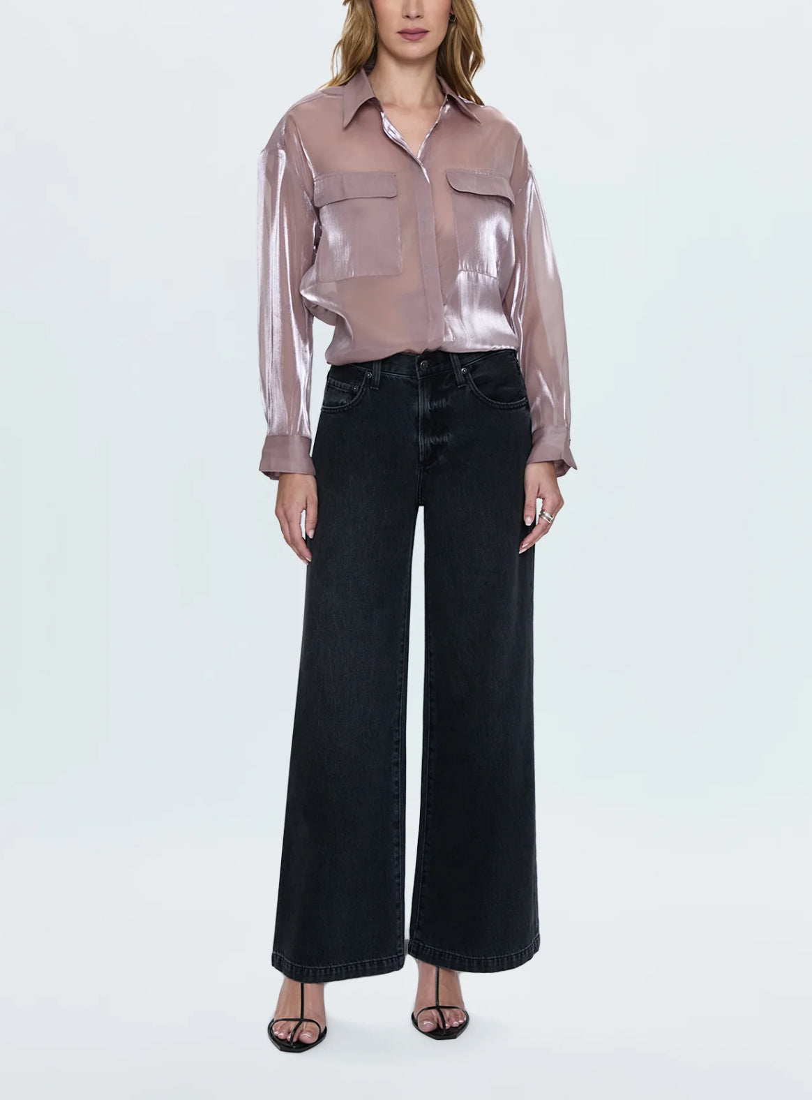Pistola Miranda Sheer Shirt - Pink Plum