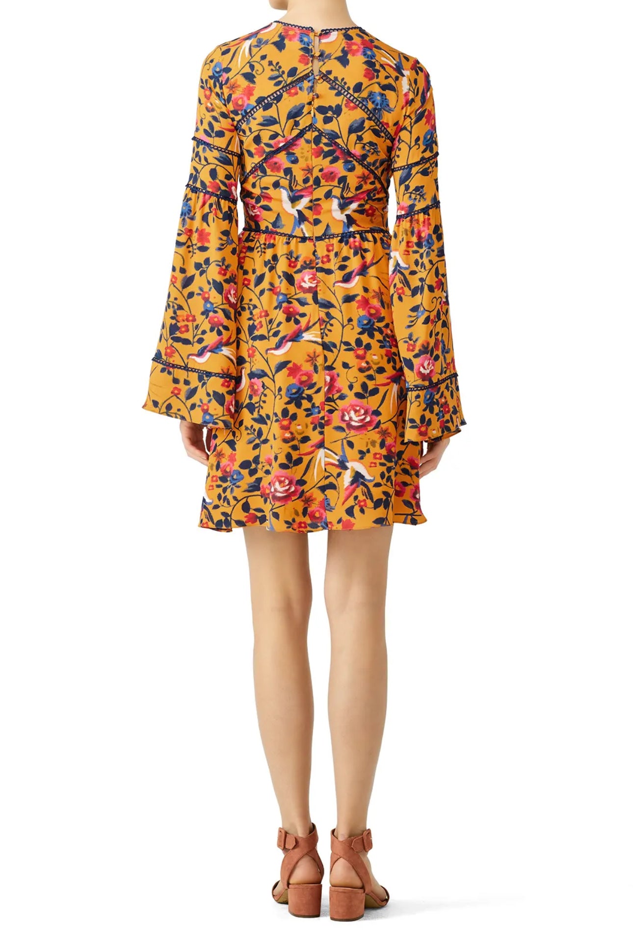 Tanya Taylor Caterina Floral Dress - Marigold