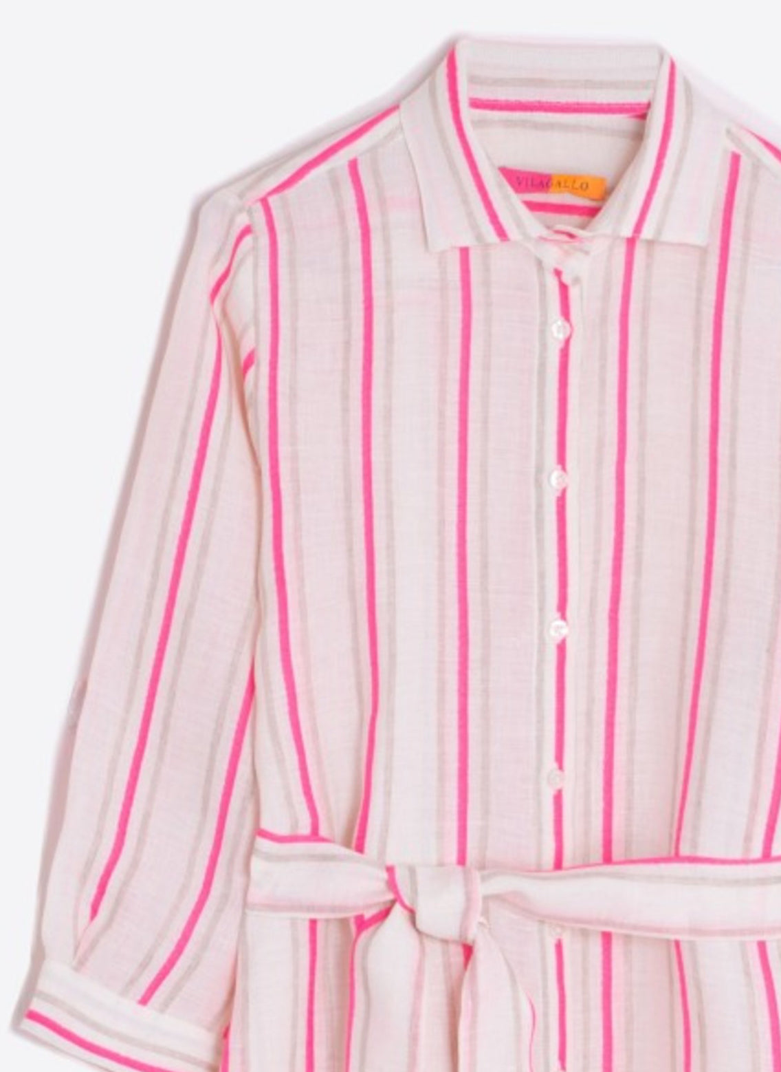 Vilagallo Dover Dress - Pink Neon Stripes
