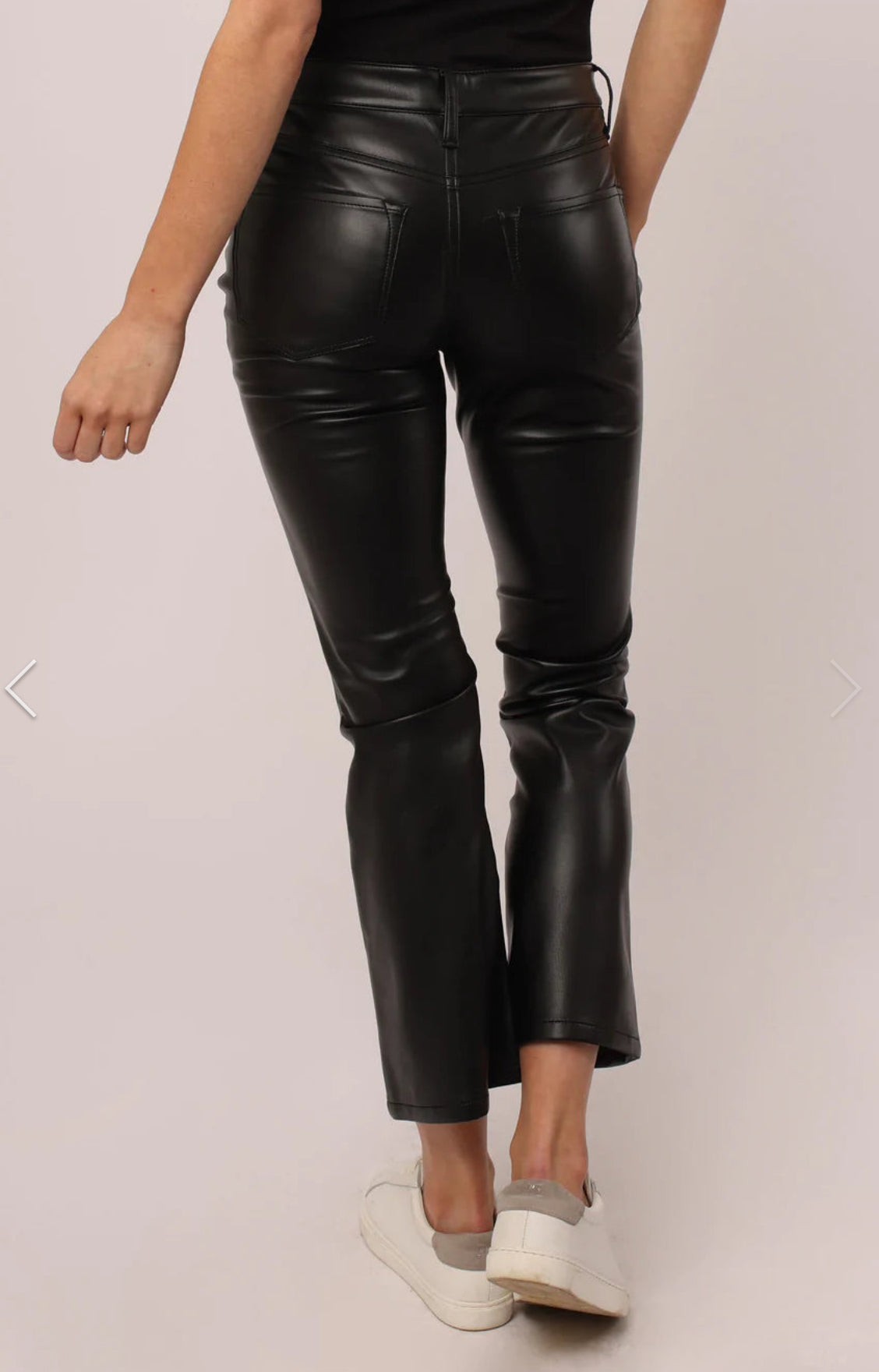 Dear John Jeanne Flare Pant - Black Vegan Leather