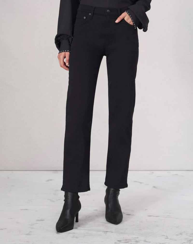 rag & bone Flexi Harlow Straight Jean - Black