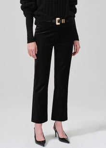 Citizens of Humanity Isola Velvet Cropped Trouser - Black